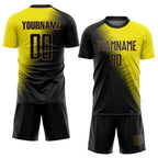 Custom Gold Black-Old Gold Sublimation Soccer Uniform Jersey photo 2