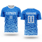 Custom Royal White Sublimation Soccer Uniform Jersey