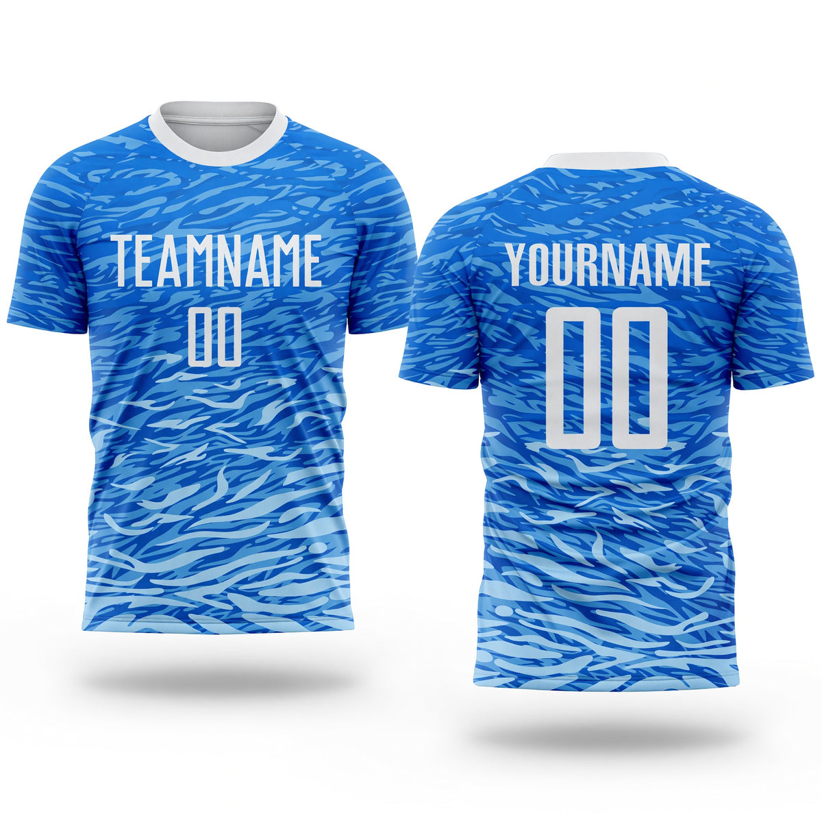 Custom Royal White Sublimation Soccer Uniform Jersey
