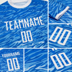 Custom Royal White Sublimation Soccer Uniform Jersey detail