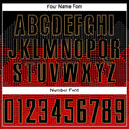Custom Red Black-Old Gold Sublimation Soccer Uniform Jersey photo 6