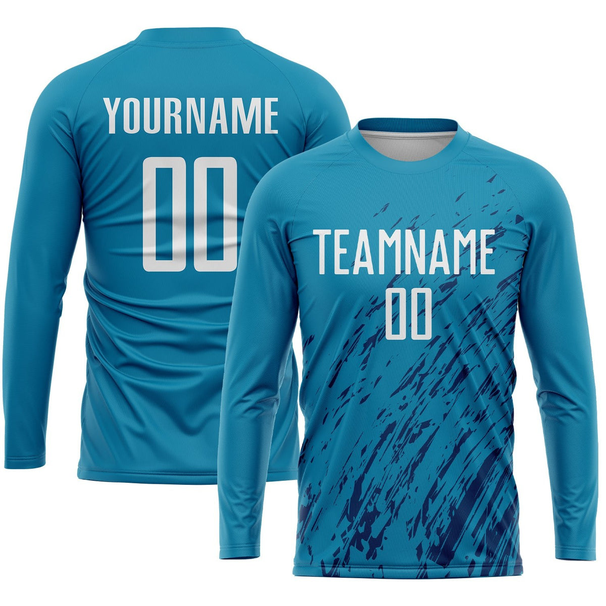 Custom Panther Blue White-Black Sublimation Soccer Uniform Jersey photo 3