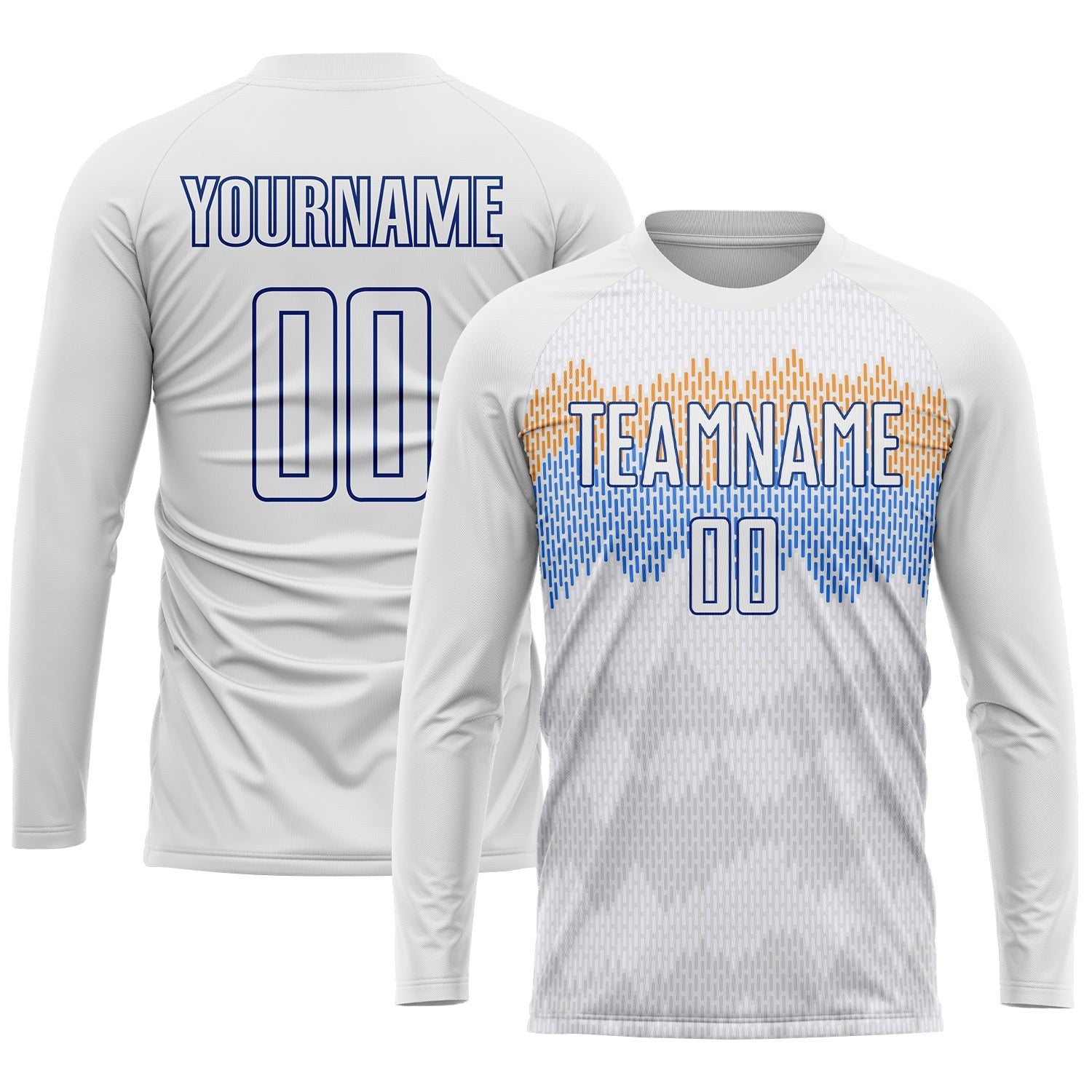 Custom White Royal Sublimation Soccer Uniform Jersey photo 3