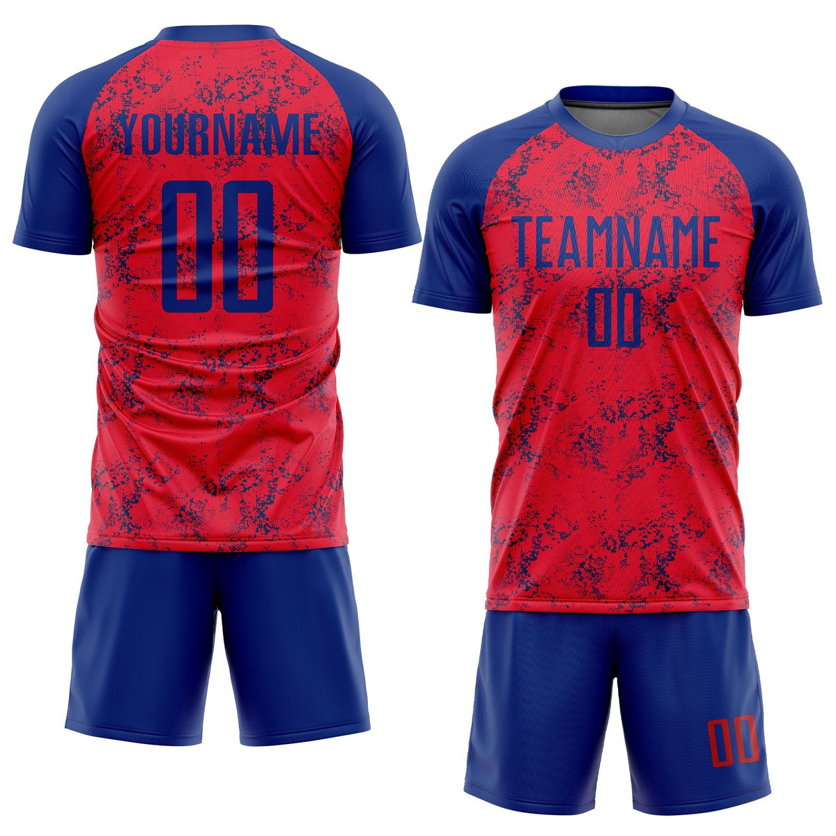 Custom Red Royal Sublimation Soccer Uniform Jersey photo 2