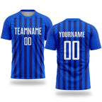 Custom Royal White Sublimation Soccer Uniform Jersey