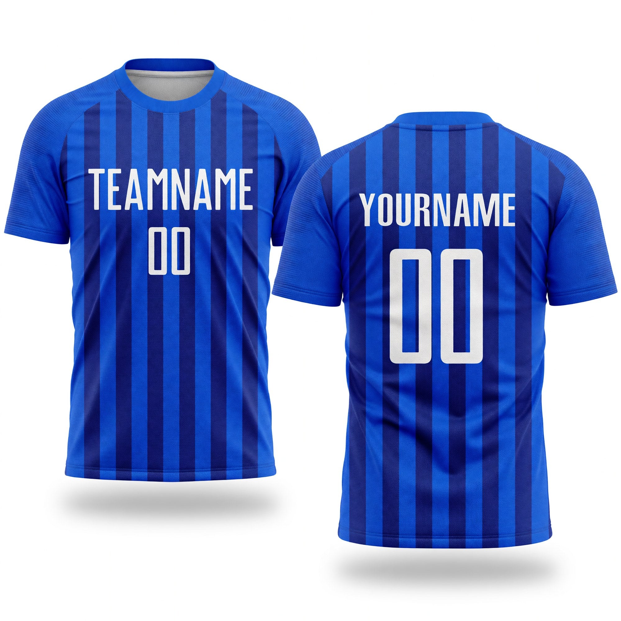 Custom Royal White Sublimation Soccer Uniform Jersey