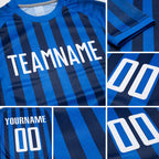 Custom Royal White Sublimation Soccer Uniform Jersey detail