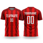 Custom Red White Sublimation Soccer Uniform Jersey