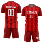 Custom Red White Sublimation Soccer Uniform Jersey photo 2