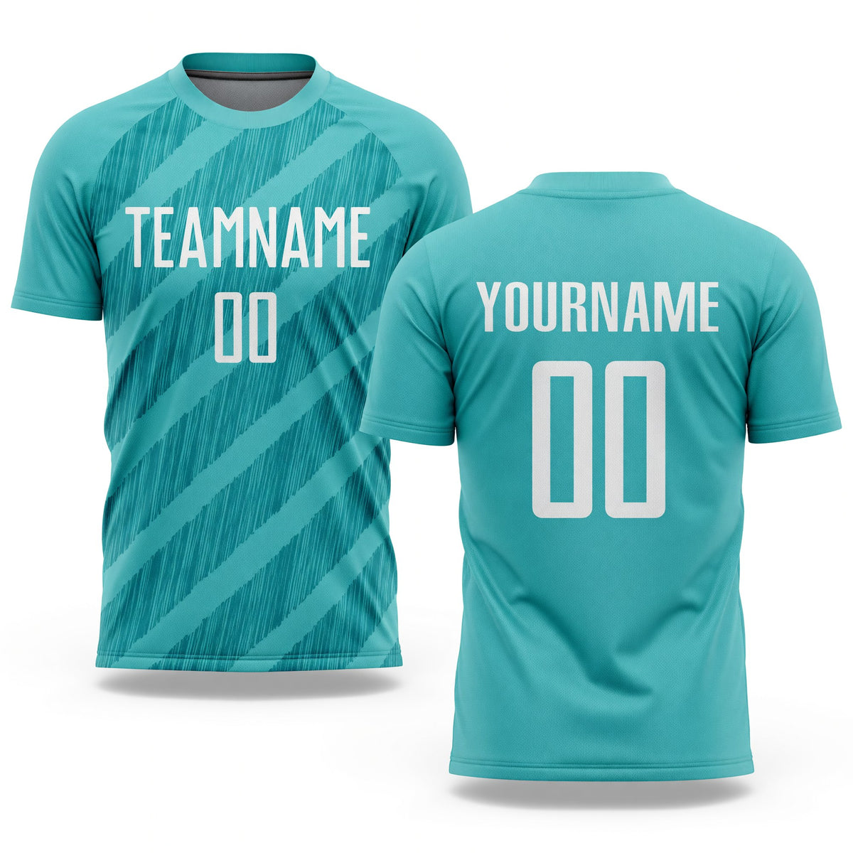 Custom Aqua White Sublimation Soccer Uniform Jersey