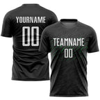 Custom Black White-Neon Green Sublimation Soccer Uniform Jersey photo 1
