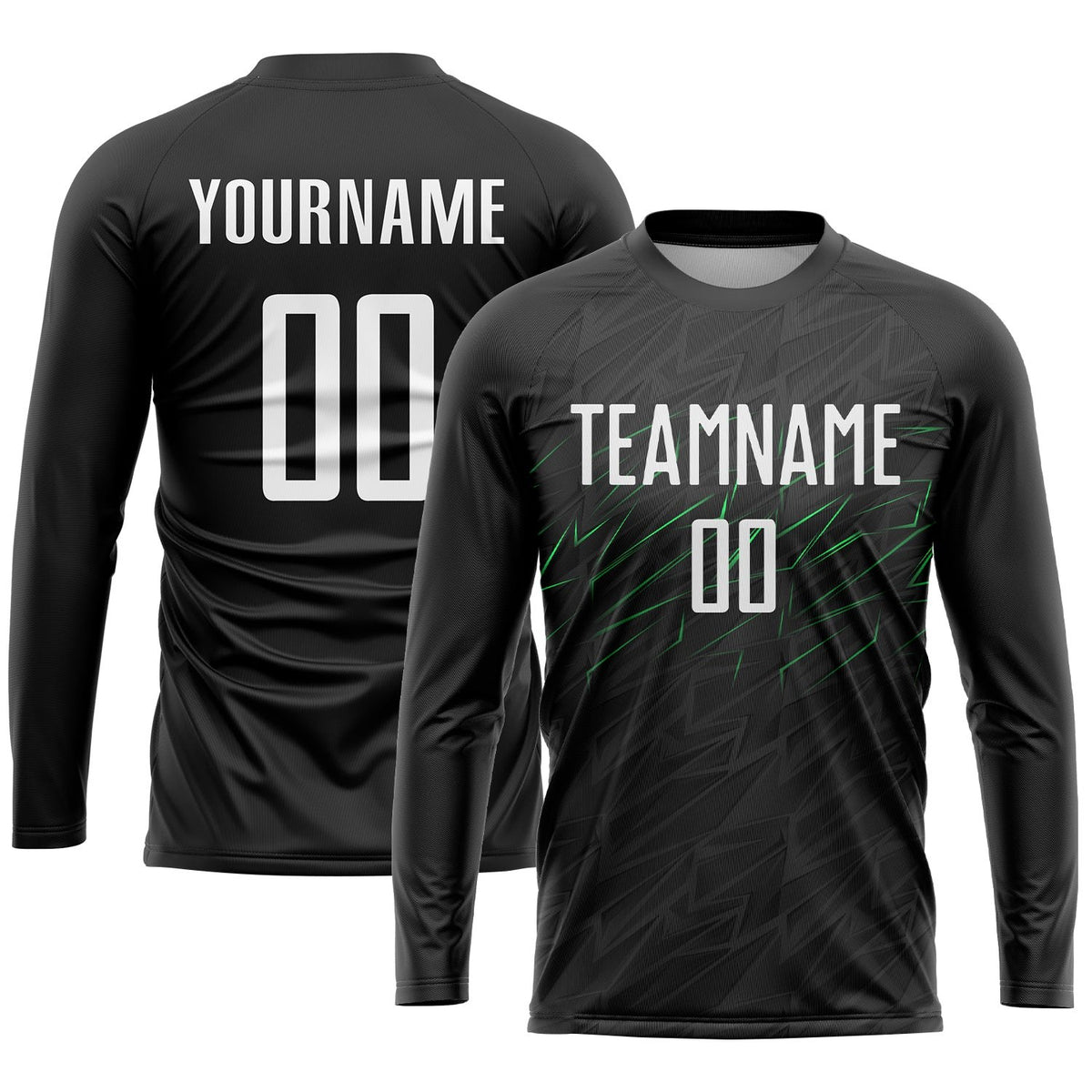 Custom Black White-Neon Green Sublimation Soccer Uniform Jersey photo 3