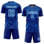 Custom Royal Light Blue Sublimation Soccer Uniform Jersey photo 2