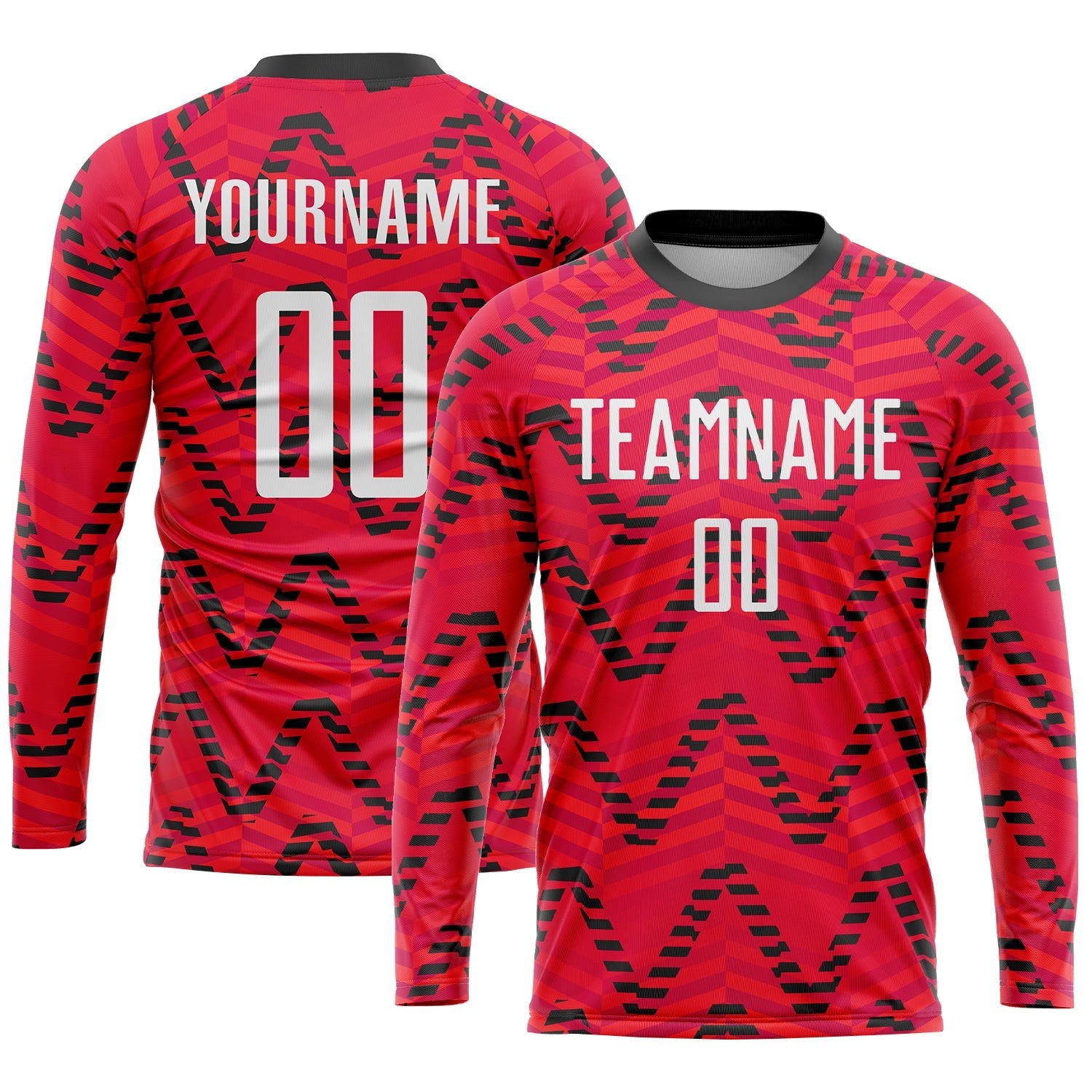 Custom Red White-Black Sublimation Soccer Uniform Jersey photo 3
