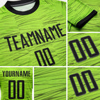Custom Neon Green Black Sublimation Soccer Uniform Jersey detail