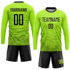 Custom Neon Green Black Sublimation Soccer Uniform Jersey photo 4