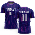 Custom Purple White Sublimation Soccer Uniform Jersey