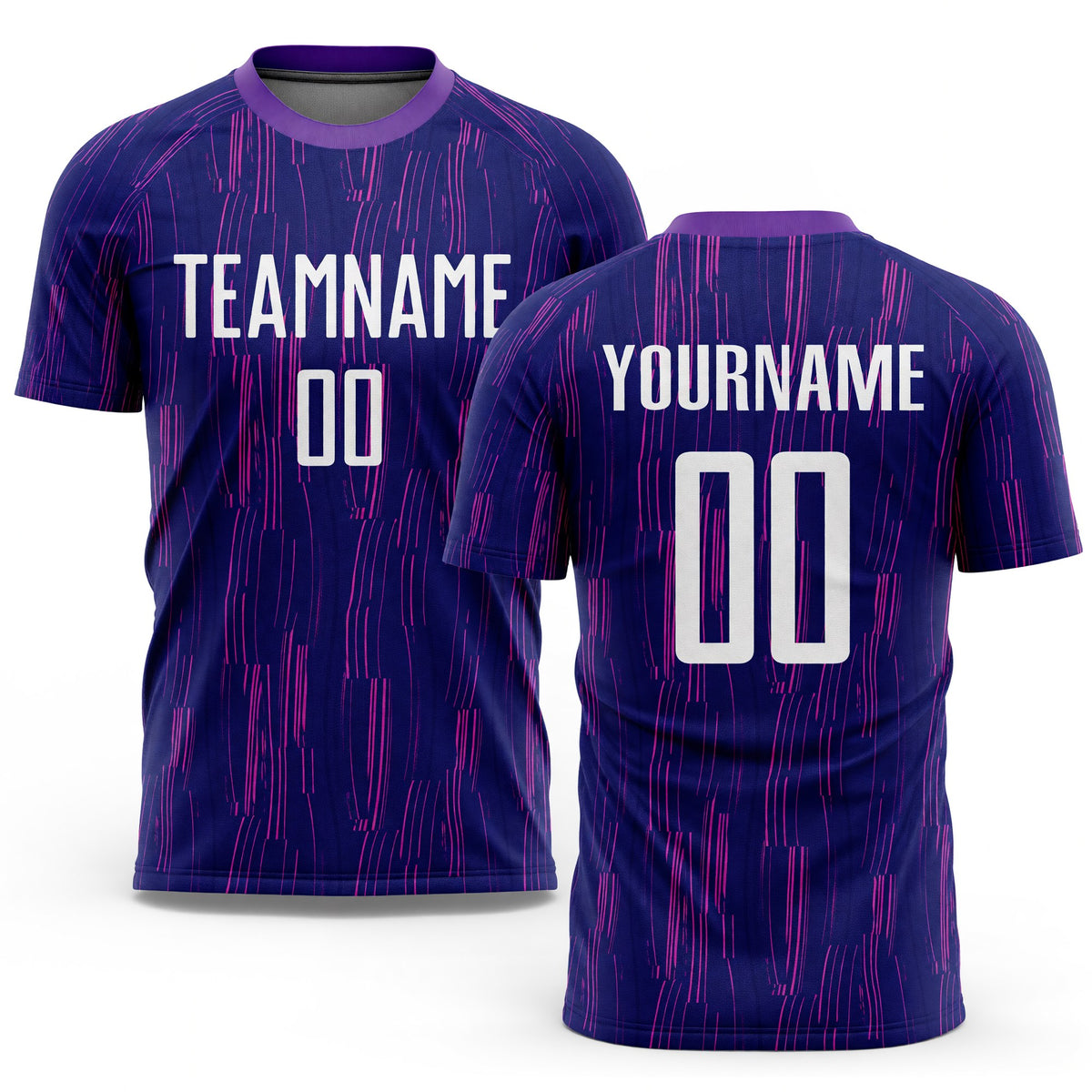 Custom Purple White Sublimation Soccer Uniform Jersey