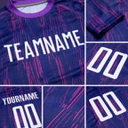 Custom Purple White Sublimation Soccer Uniform Jersey detail