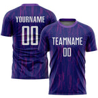 Custom Purple White Sublimation Soccer Uniform Jersey photo 1