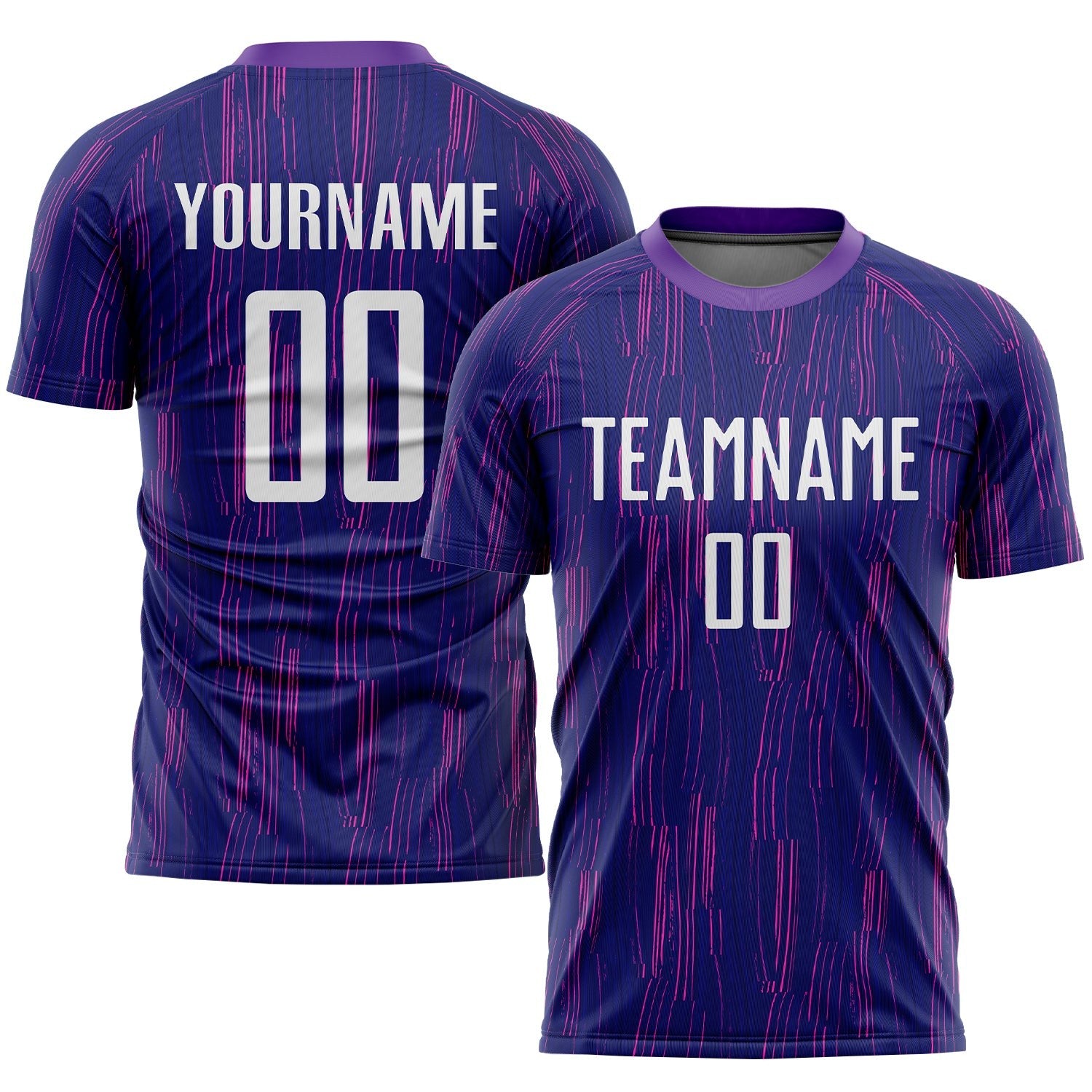 Custom Purple White Sublimation Soccer Uniform Jersey photo 1