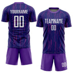 Custom Purple White Sublimation Soccer Uniform Jersey photo 2