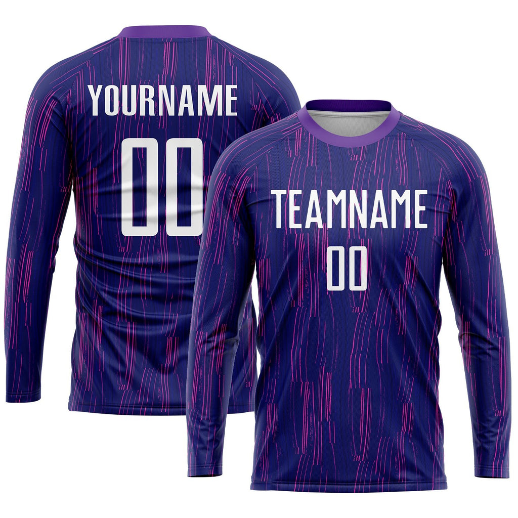 Custom Purple White Sublimation Soccer Uniform Jersey photo 3