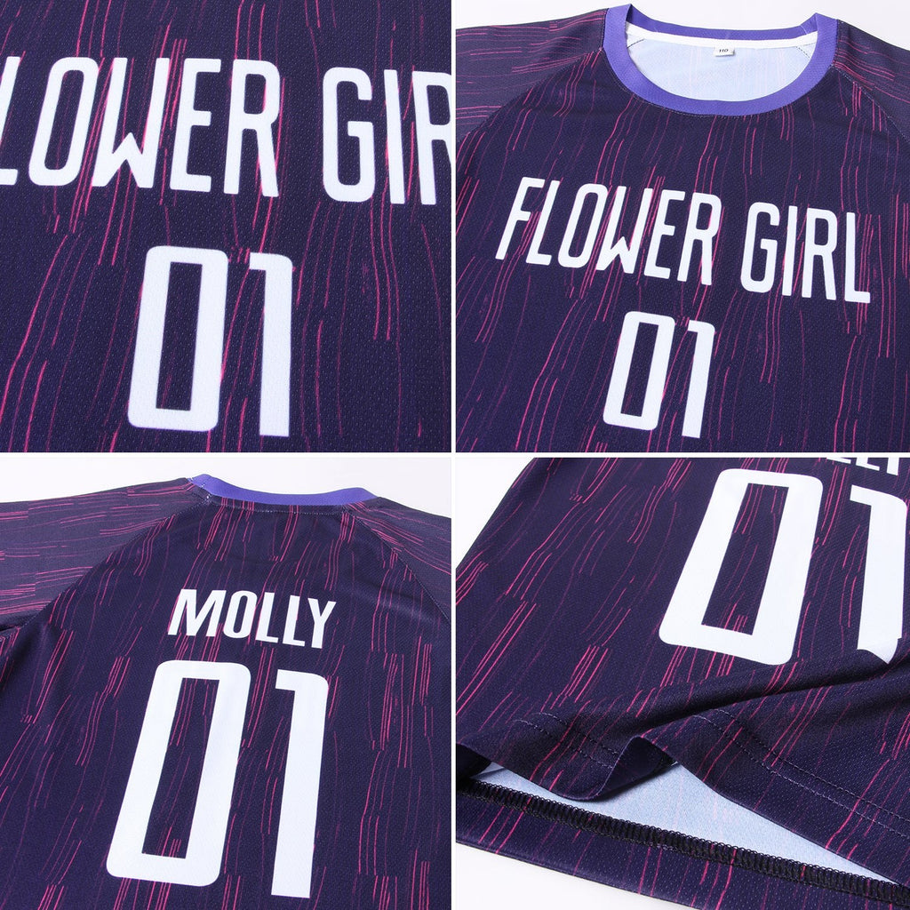 Custom Purple White Sublimation Soccer Uniform Jersey photo 7