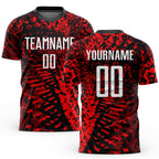Custom Red Black-White Sublimation Soccer Uniform Jersey