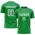 Custom Kelly Green White Sublimation Soccer Uniform Jersey photo 1
