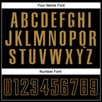 Custom White Black-Old Gold Sublimation Split Fashion Soccer Uniform Jersey photo 4