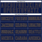 Custom White Navy-Old Gold Sublimation Split Fashion Soccer Uniform Jersey photo 3