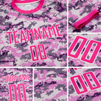 Custom Camo Pink-White Sublimation Salute To Service Soccer Uniform Jersey detail