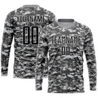 Custom Camo Black-Gray Sublimation Salute To Service Soccer Uniform Jersey photo 3