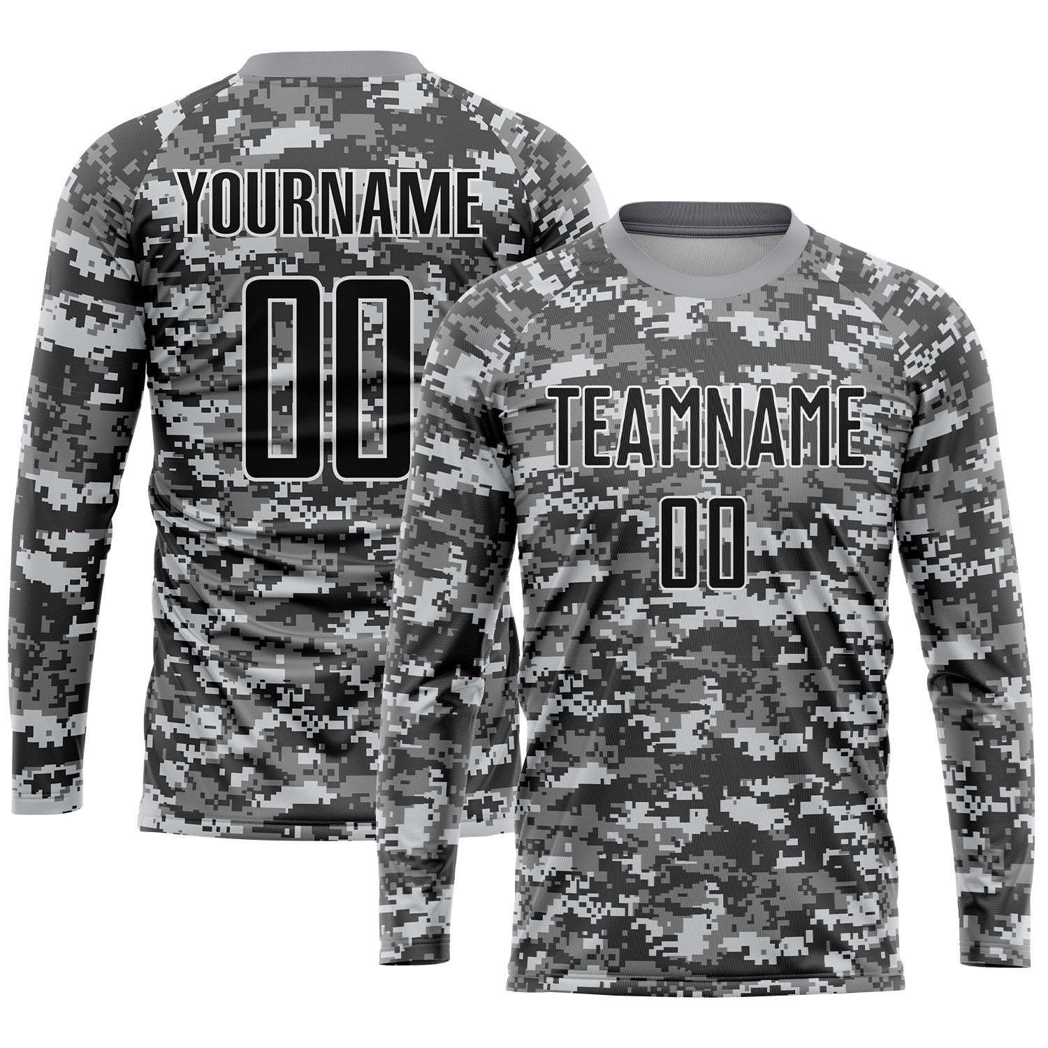 Custom Camo Black-Gray Sublimation Salute To Service Soccer Uniform Jersey photo 3