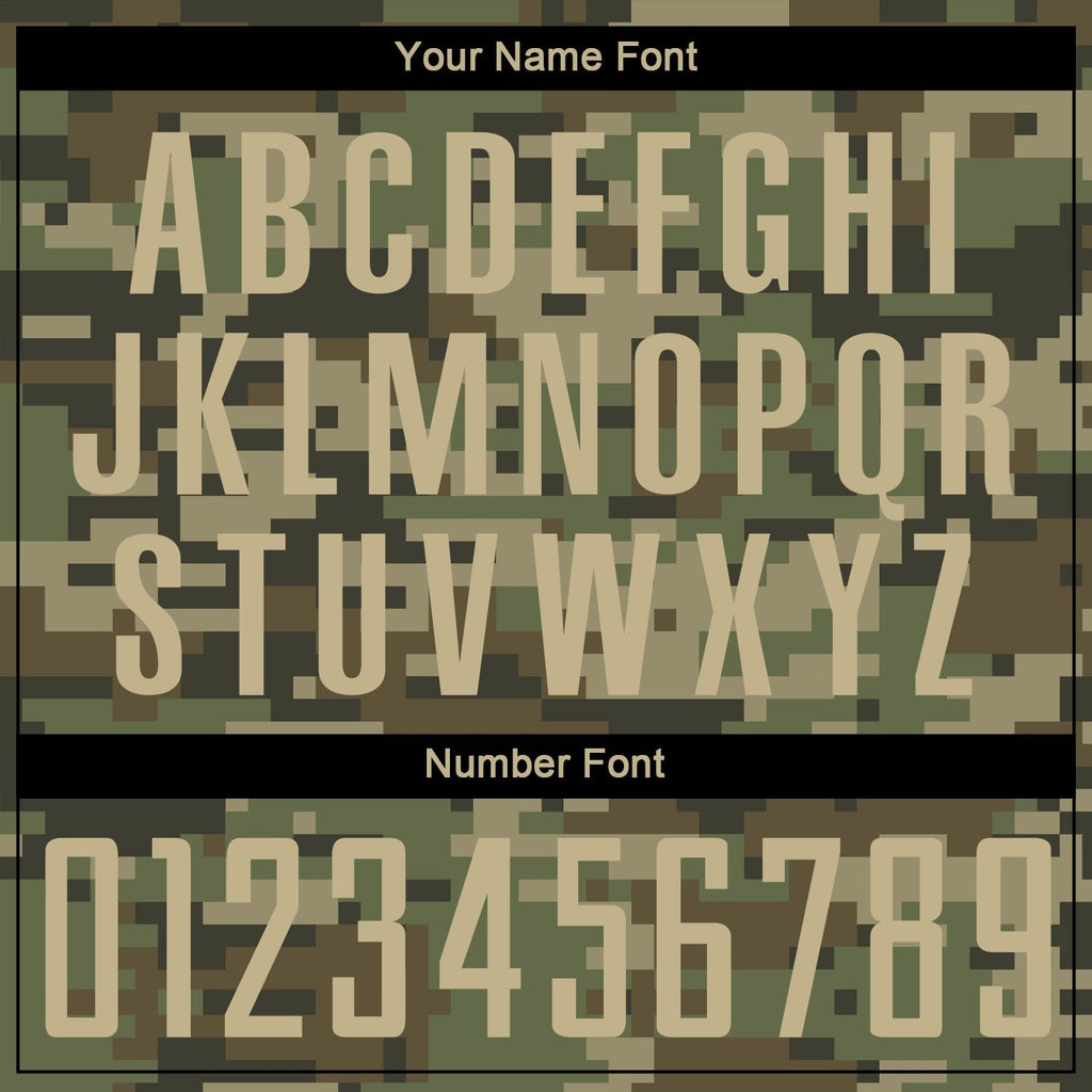 Custom Camo Vegas Gold-Olive Sublimation Salute To Service Soccer Uniform Jersey photo 6