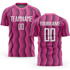 Custom Pink White Sublimation Soccer Uniform Jersey
