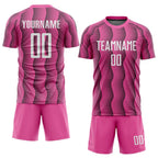 Custom Pink White Sublimation Soccer Uniform Jersey photo 2