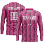 Custom Pink White Sublimation Soccer Uniform Jersey photo 3