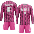 Custom Pink White Sublimation Soccer Uniform Jersey photo 4