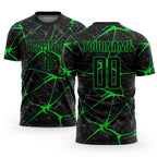 Custom Black Neon Green Sublimation Soccer Uniform Jersey