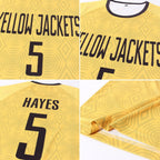 Custom Gold Black Sublimation Soccer Uniform Jersey photo 7