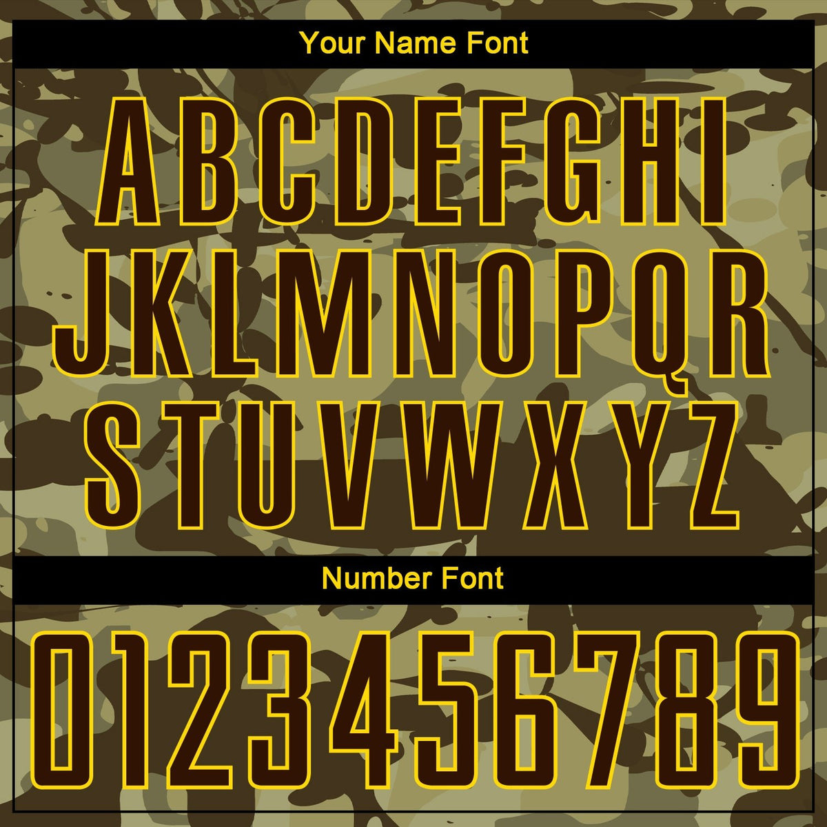 Custom Camo Brown-Gold Sublimation Salute To Service Soccer Uniform Jersey photo 7