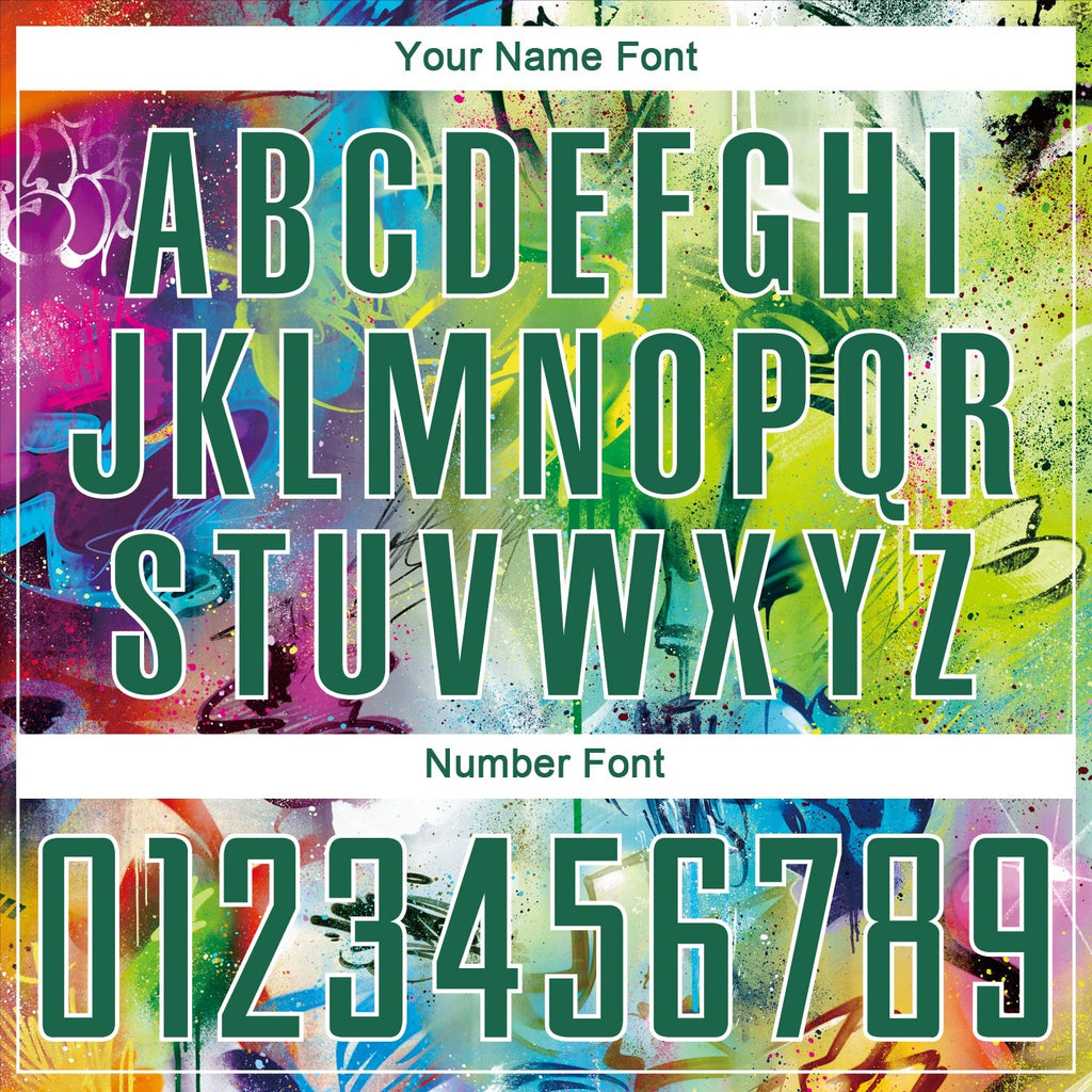 Custom Graffiti Pattern Kelly Green-White Sublimation Soccer Uniform Jersey photo 4