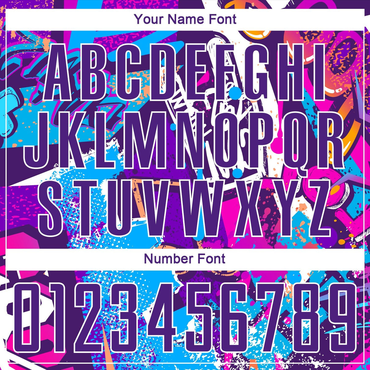 Custom Graffiti Pattern Purple-White Sublimation Soccer Uniform Jersey photo 6