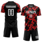 Custom Red White-Black Sublimation Soccer Uniform Jersey photo 2