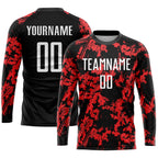 Custom Red White-Black Sublimation Soccer Uniform Jersey photo 3