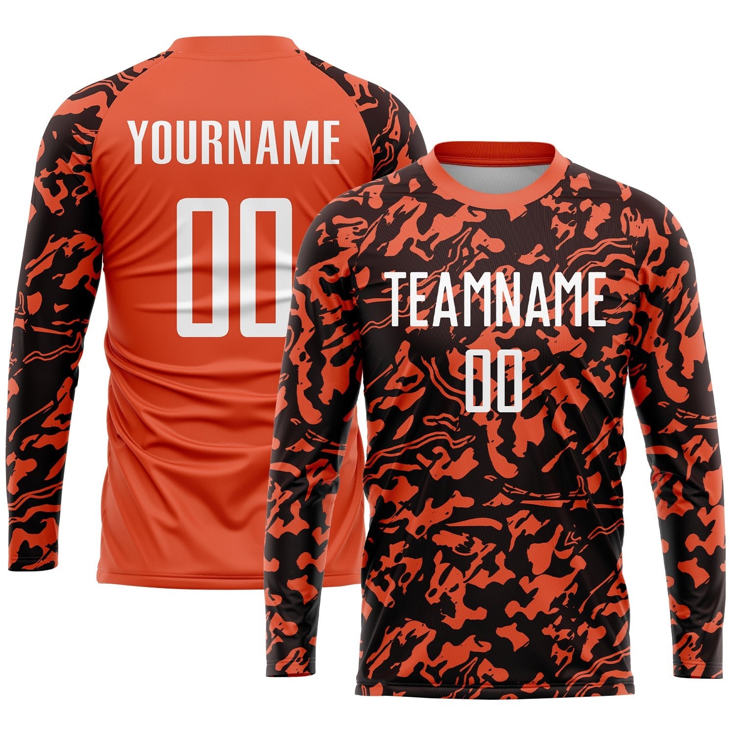 Custom Orange White-Black Sublimation Soccer Uniform Jersey photo 3