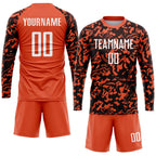 Custom Orange White-Black Sublimation Soccer Uniform Jersey photo 4