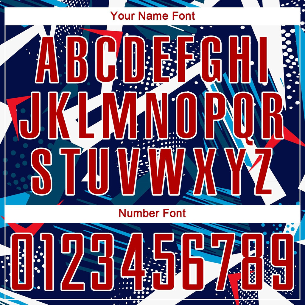 Custom Navy Red-White Sublimation Soccer Uniform Jersey photo 6